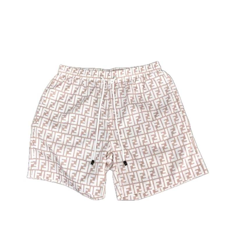 Fendi Double F Monogram Light Luxury Light Brown Casual Shorts
