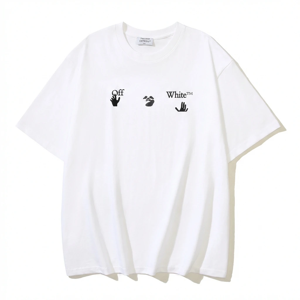 Off-White Gesture Style White T-shirt