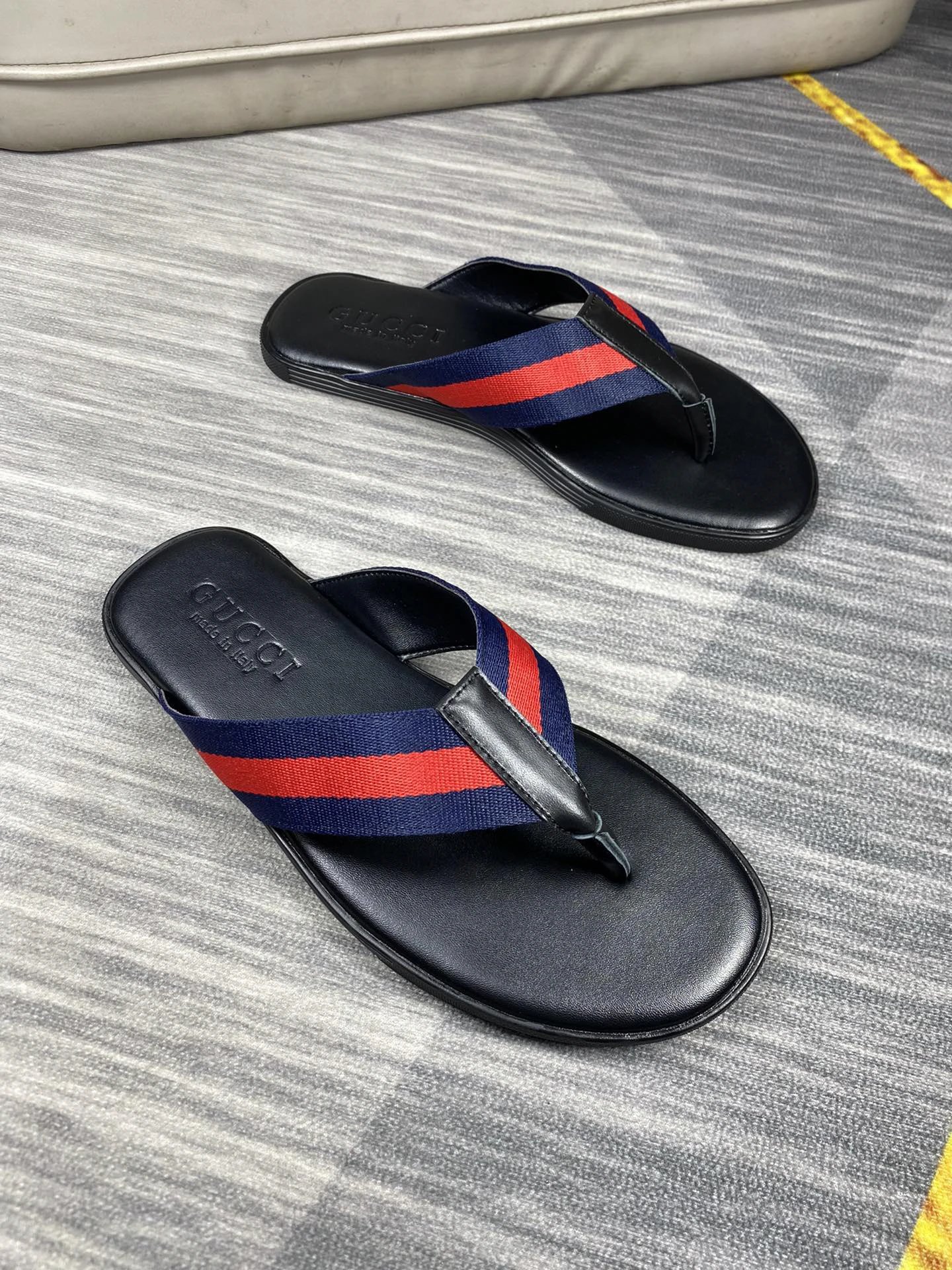 Gucci Classic Web Casual Color-block Flip Flops