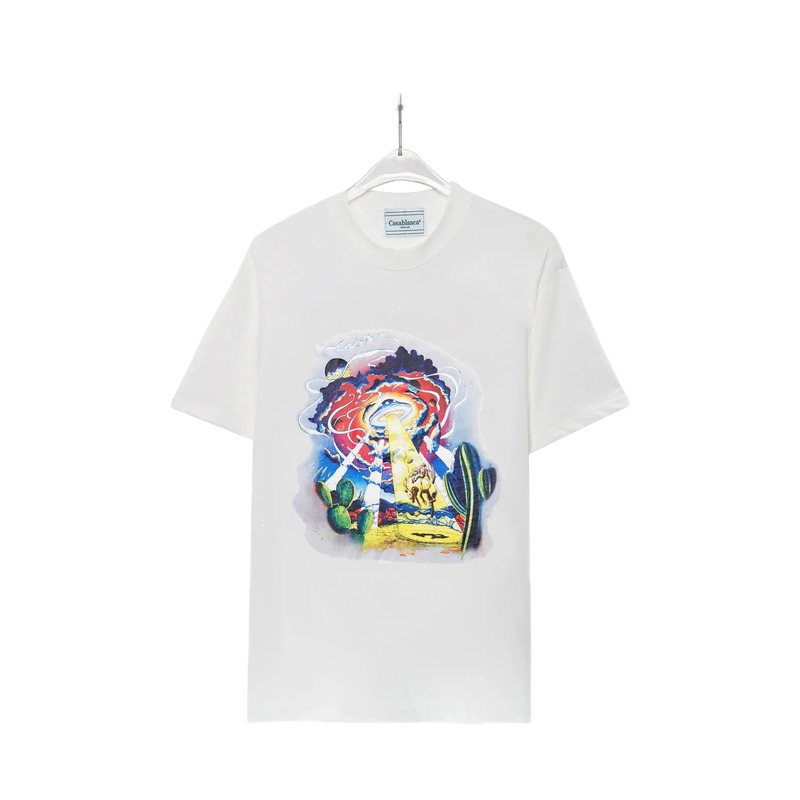 Casablanca Printed Trendy White T-shirt