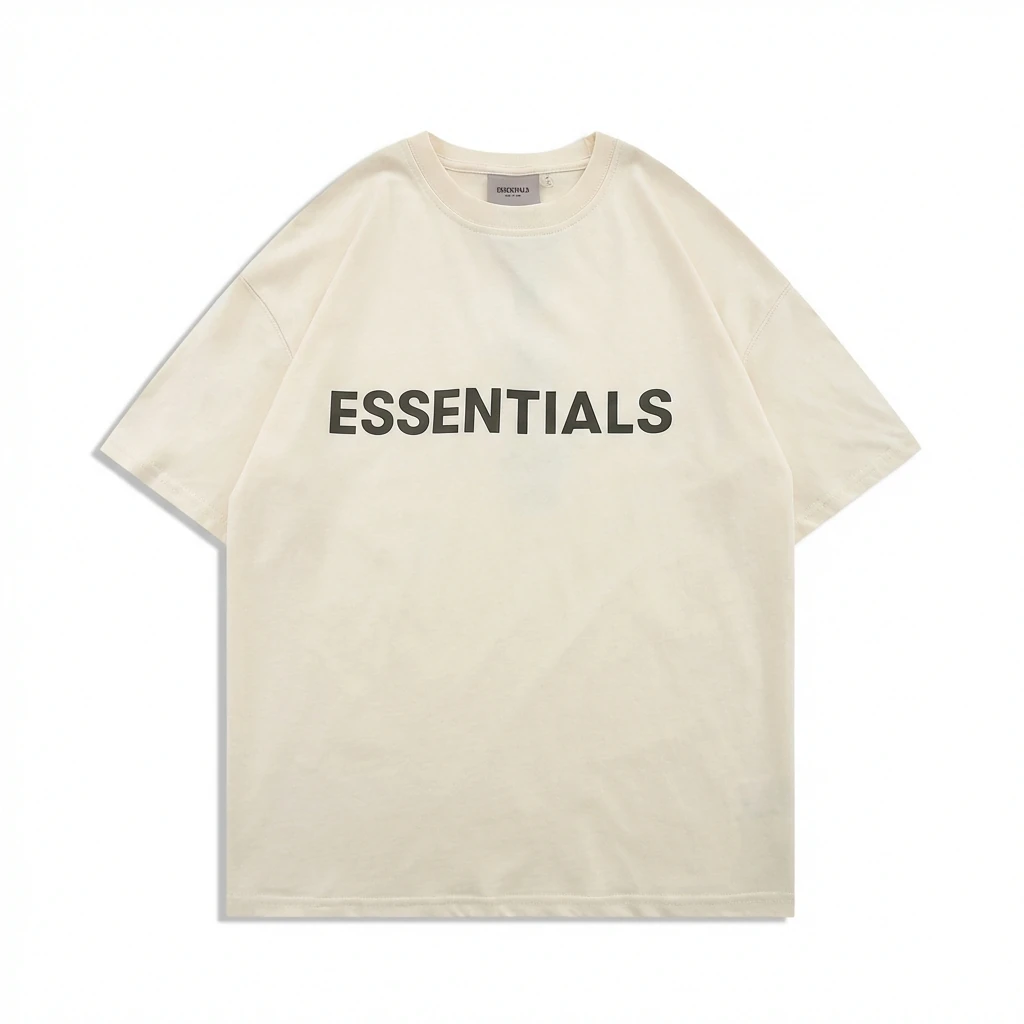 ESSENTIALS minimalist style beige T-shirt
