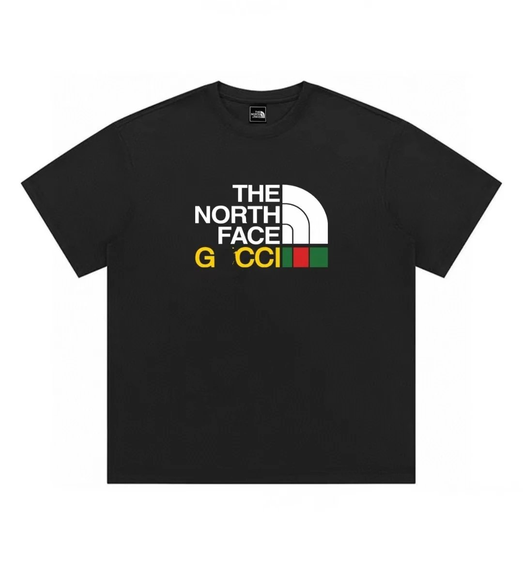 Balenciaga Co-branded Printed Trendy Black T-Shirt