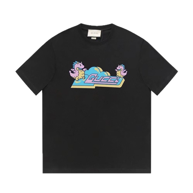 Gucci Year of the Dragon Collection Cartoon Style Black T-Shirt