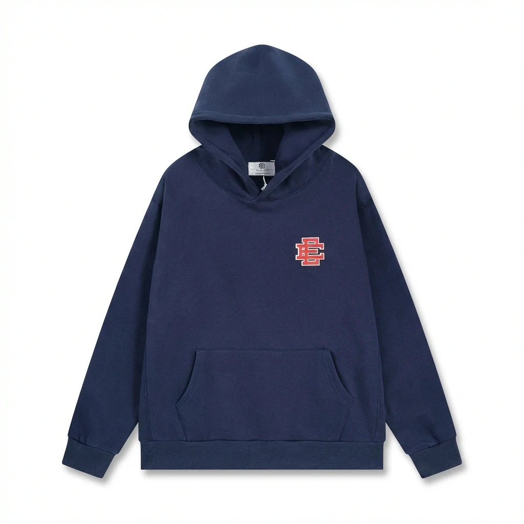 Eric Emanuel simple style navy blue hoodie