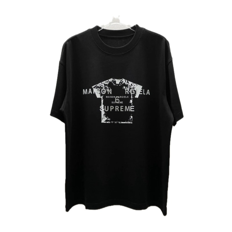 Maison Margiela Co-branded Street-style Black T-Shirt
