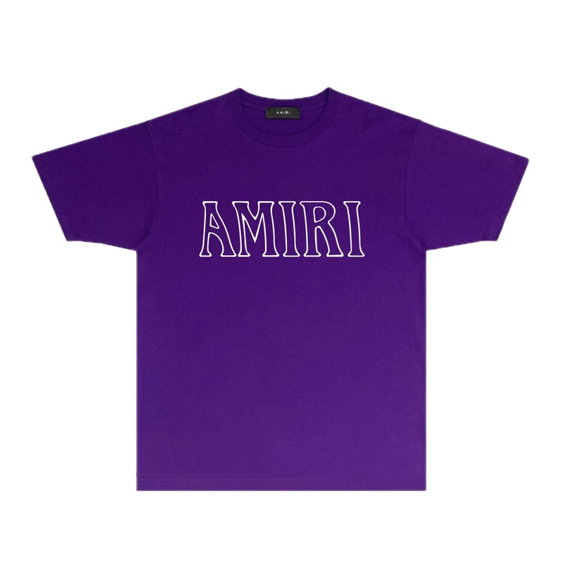 AMIRI minimalist style purple T-shirt