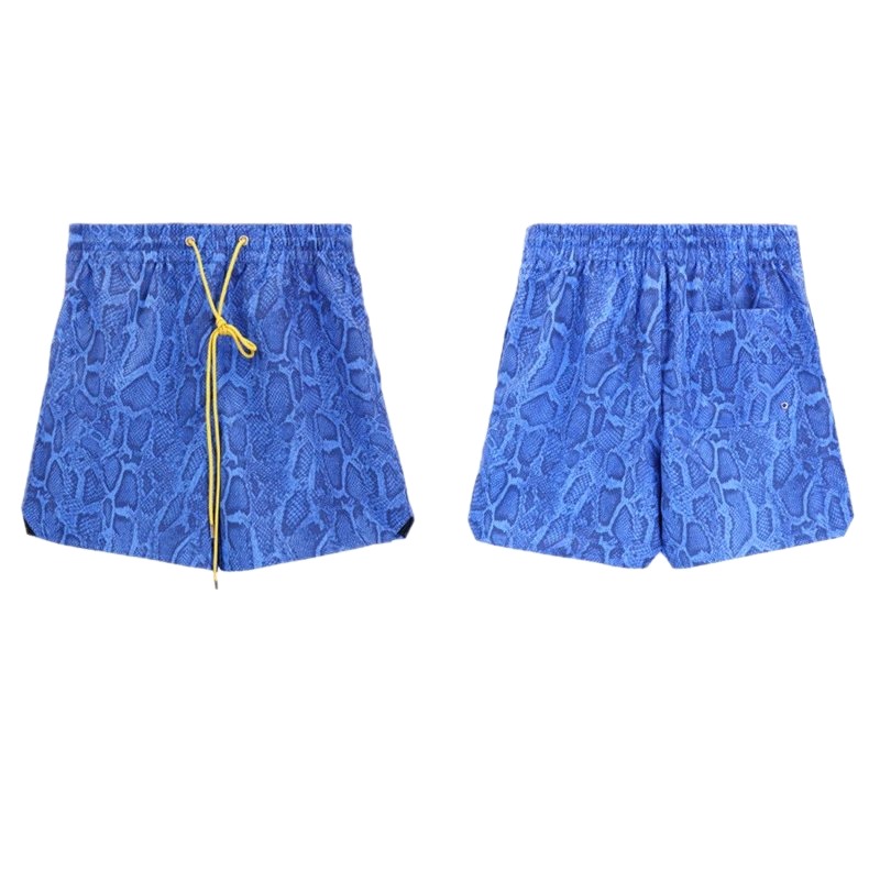 RHUDE Snake Print Streetwear Blue Shorts