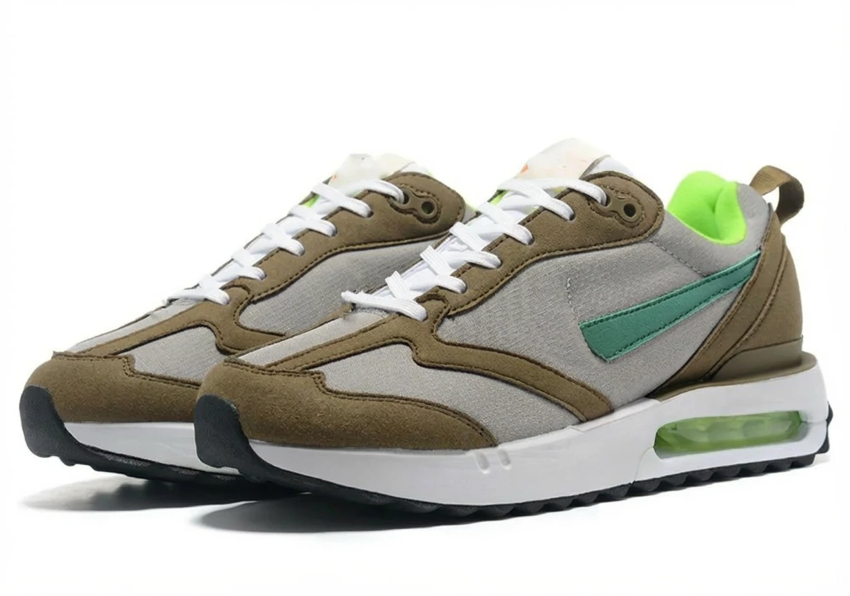 Nike retro brown and gray sports shoes