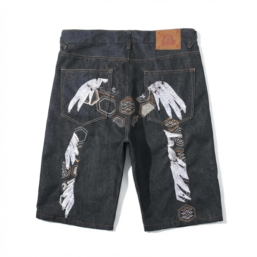 EVISU trendy denim shorts