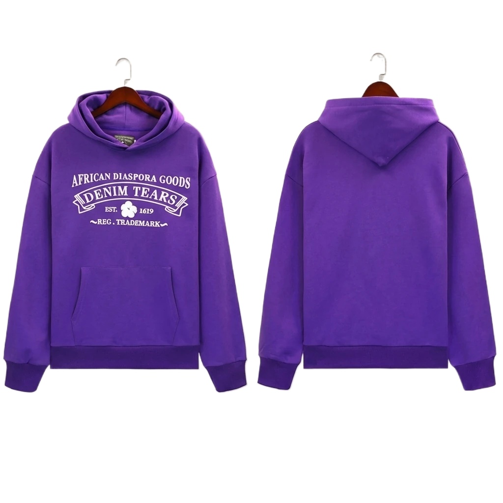 DENIM TEARS retro purple sweatshirt