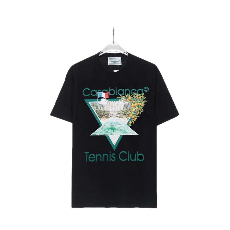 Casablanca - printed casual - style black T - shirt