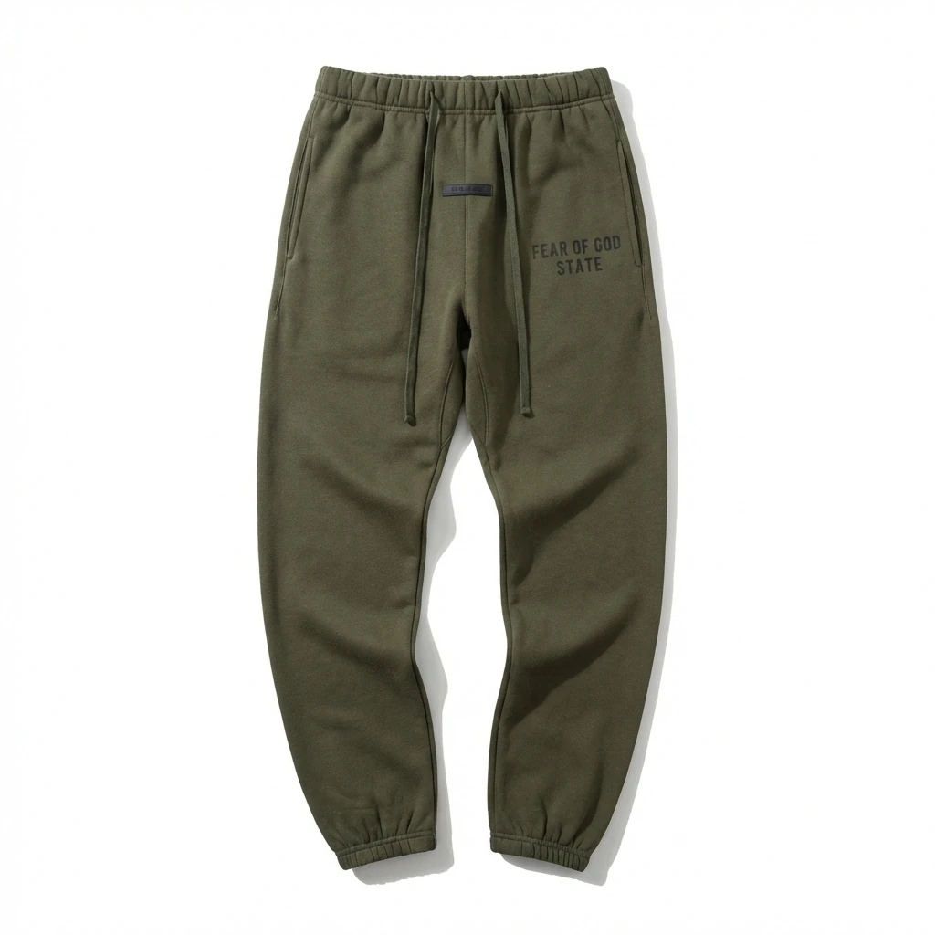 ESSENTIALS casual style olive green sweatpants