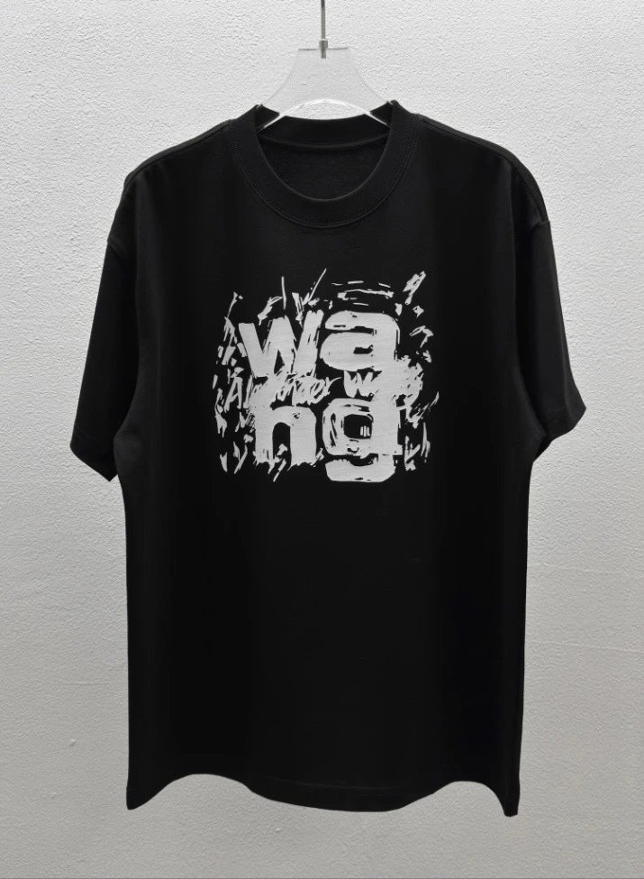 Alexander Wang Graffiti Street Style Black T-Shirt