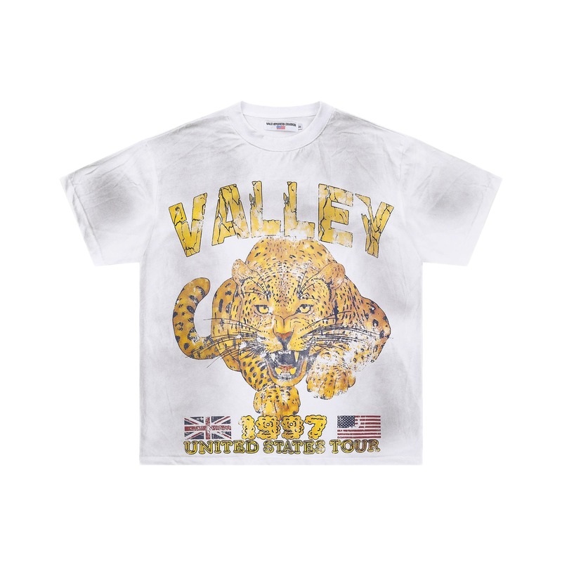 Valley American Vintage Cheetah Print White T-Shirt