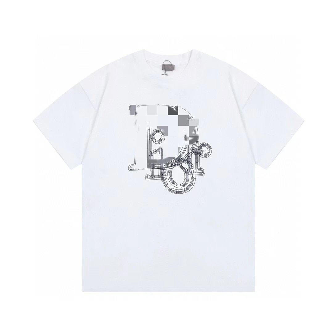 Dior Carriage Collection Minimalist Style White Short-sleeve T-shirt