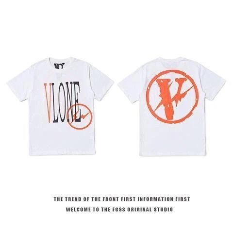 Vlone Logo Detail Logo T-shirt Black Purple Vlone with Functional Detail