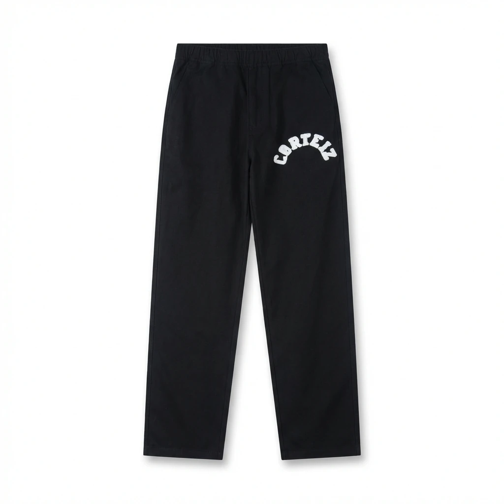 Corteiz retro-style black trousers