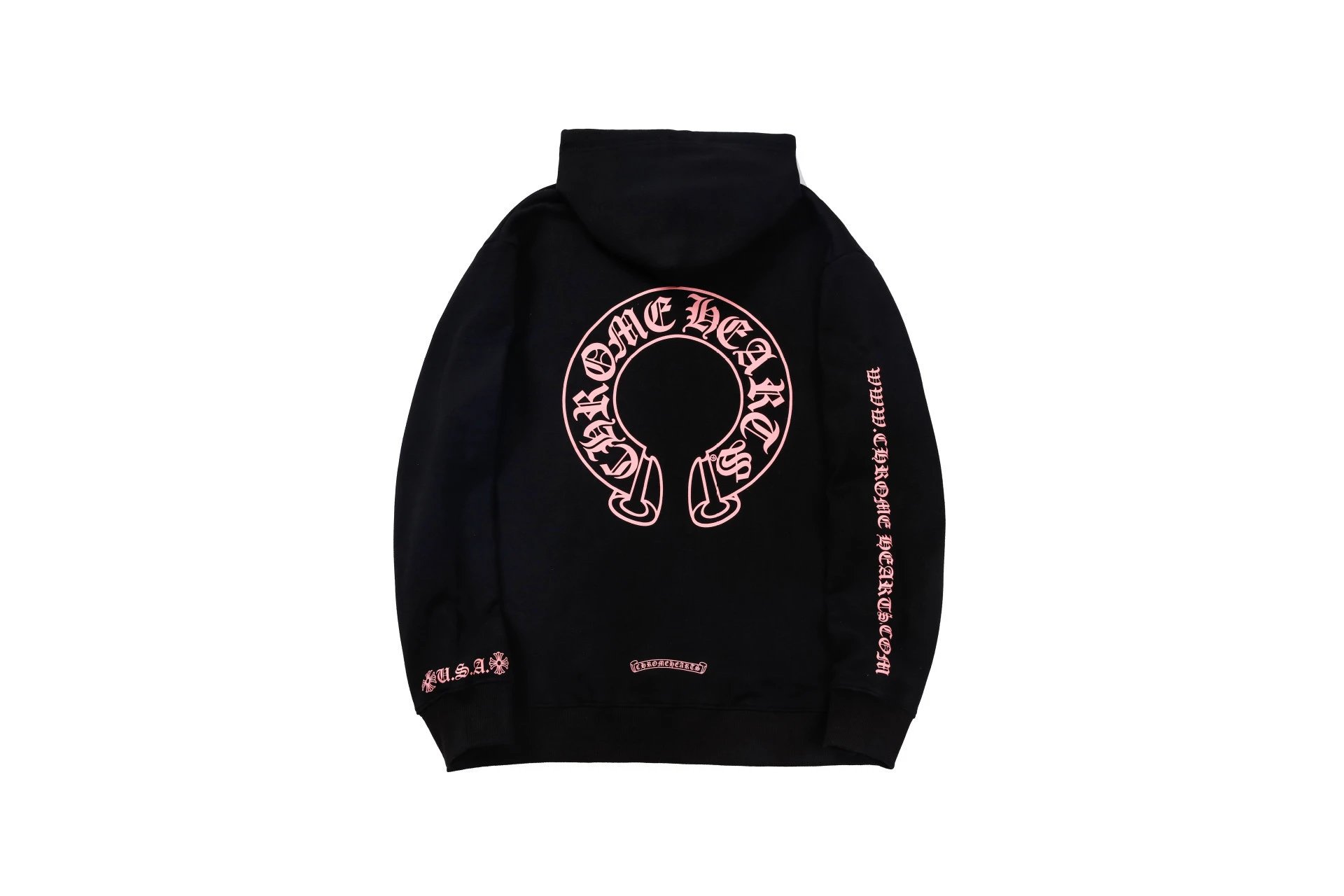 Chrome Hearts Patterned Cross graphic hoodie Black Blue Cross with Polished Detail