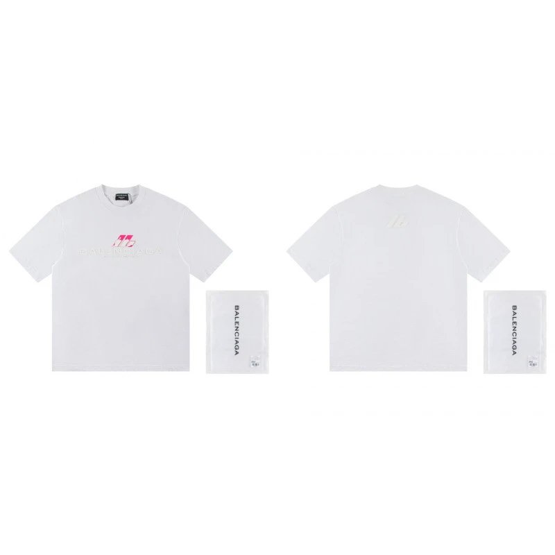 Balenciaga Printed Streetwear-style White T-Shirt