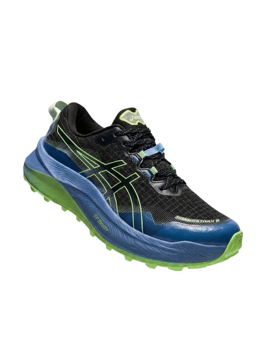 ASICS Trail Running Style Black-Blue Sports Shoes