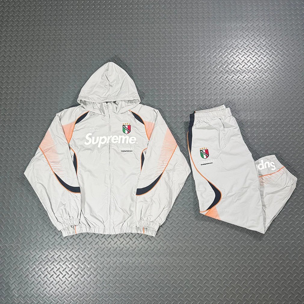 Supreme White Peach Matching Tracksuit Set