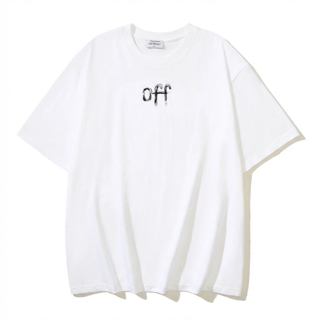 Off-White minimalist style white T-shirt