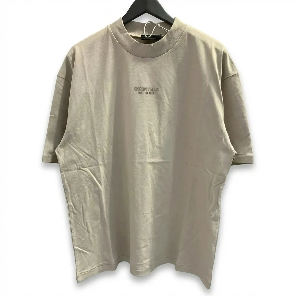 ESSENTIALS minimalist style beige T-shirt