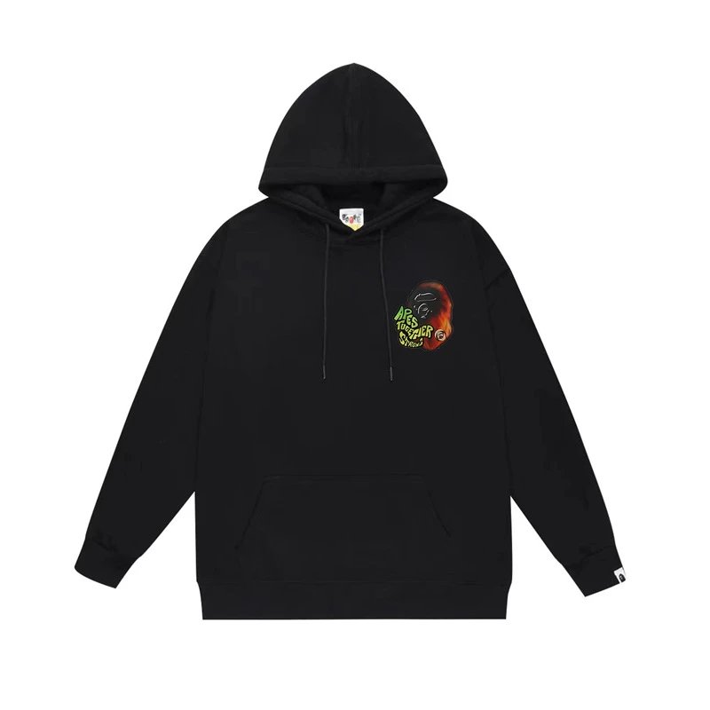 Black hoodie with Bape ape head print