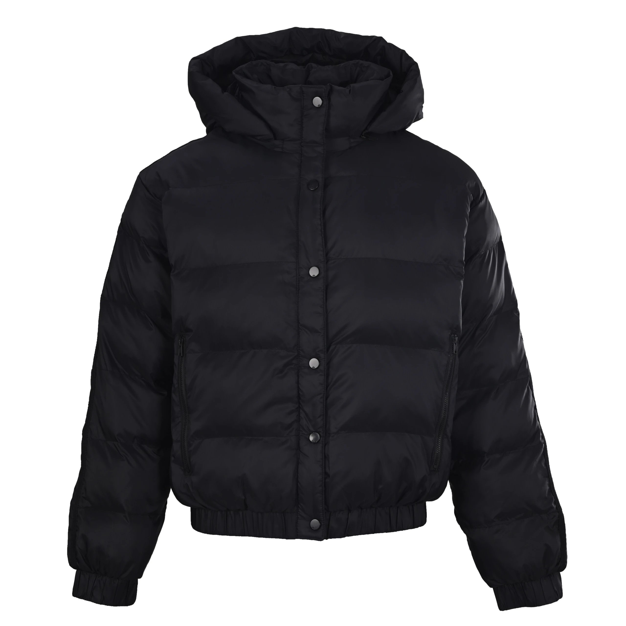 Outdoor Edit Hooded Puffer Jacket - Black