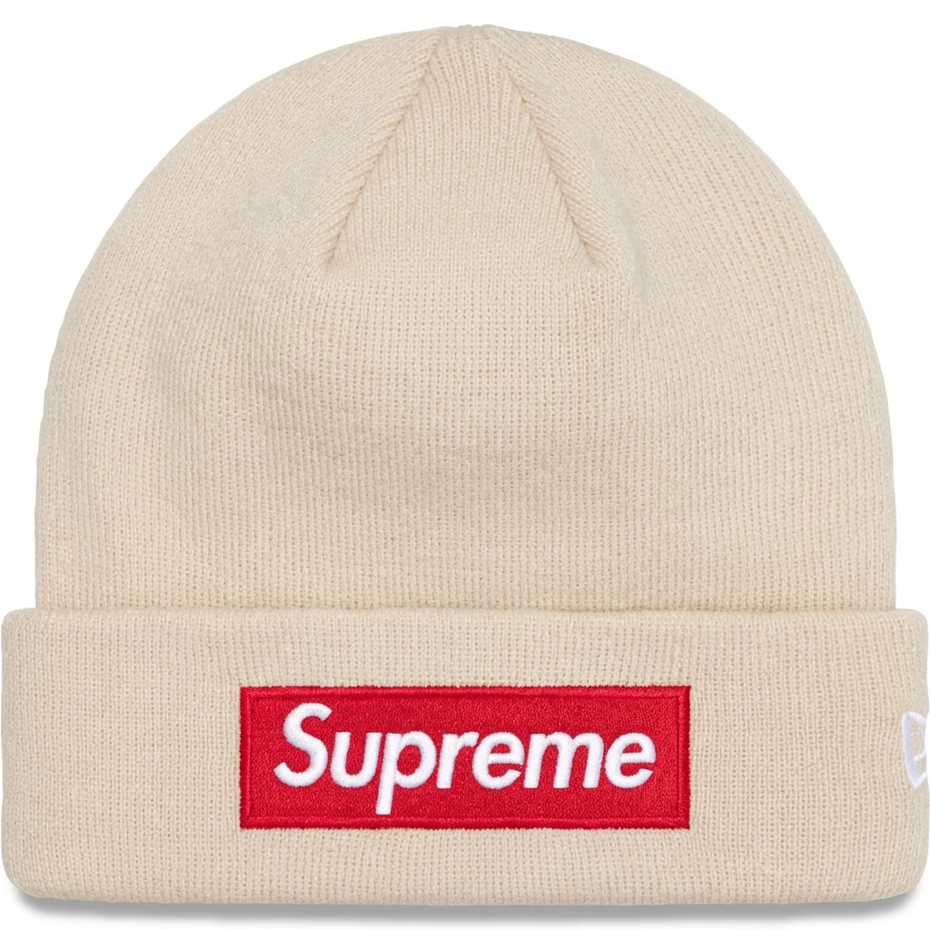 Supreme solid color simple style beige hat