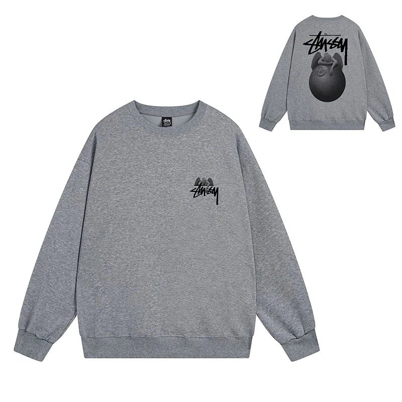 Stussy Gray Style 538 Graphic SweatShirt Summer Styling