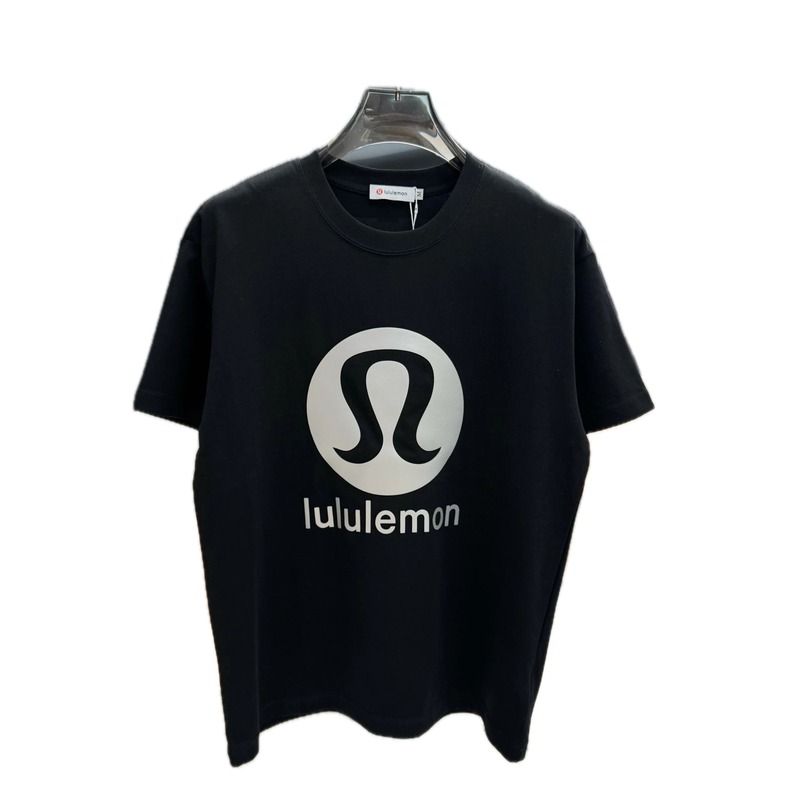 lululemon Printed Casual Sports Style Black T-Shirt