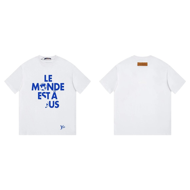 Louis Vuitton letter print street style white T-shirt