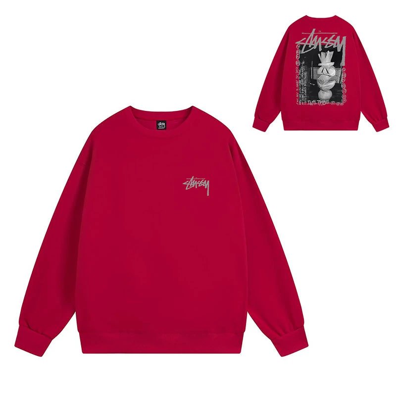 Stussy Red Style 540 Graphic SweatShirt Color Pop