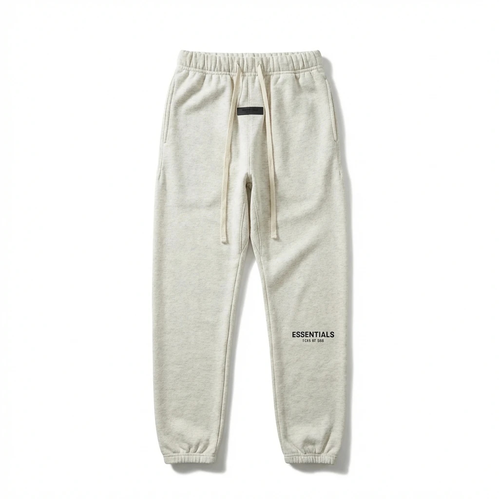 ESSENTIALS minimalist light gray sweatpants