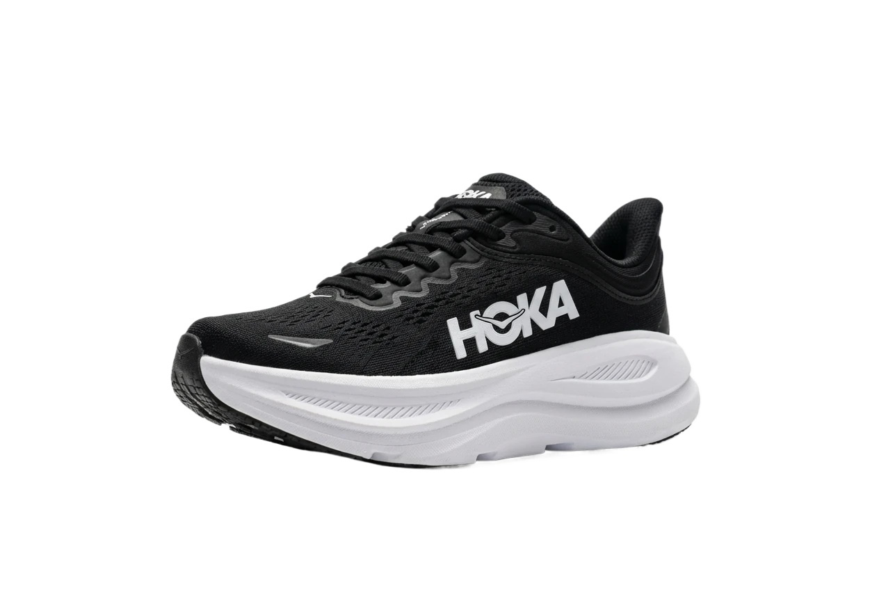 HOKA trendy brand black and white sports shoes
