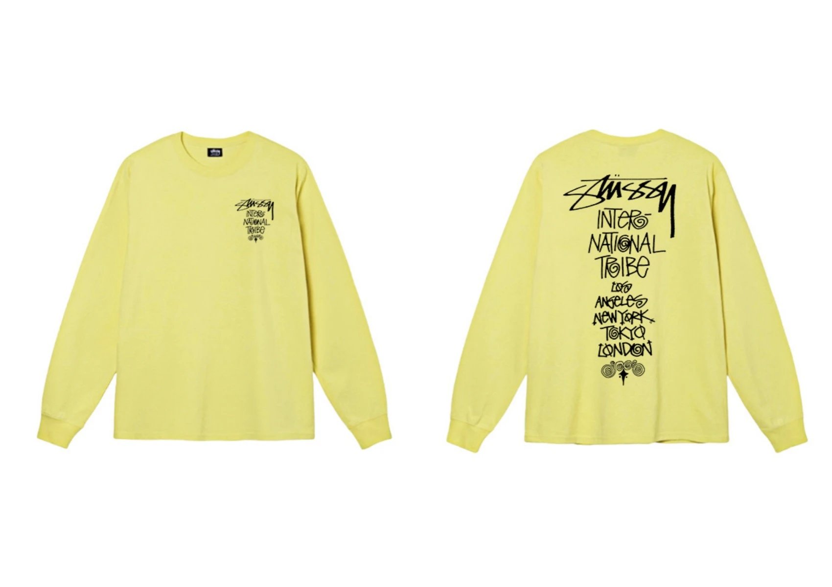 Stussy International Tribal Style Yellow Long-sleeve