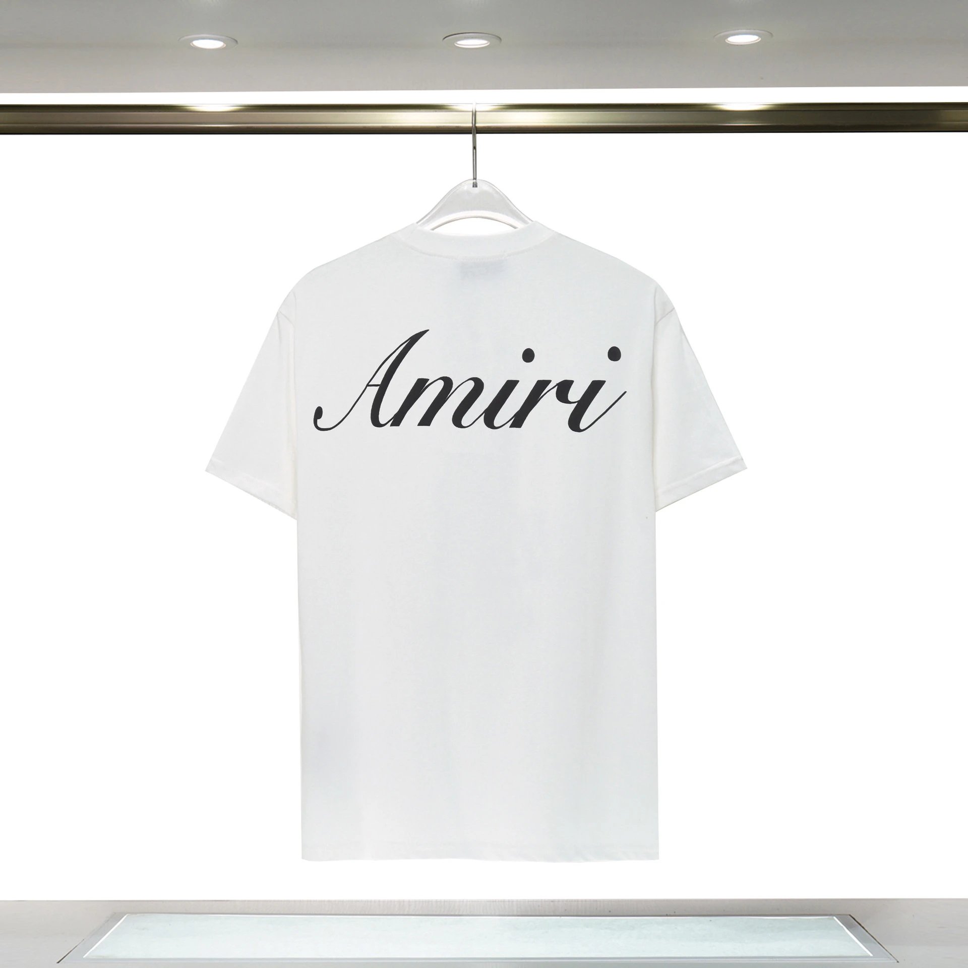 Amiri Easy Match Graphic T-shirt White Blue Amiri for Leisure Wear