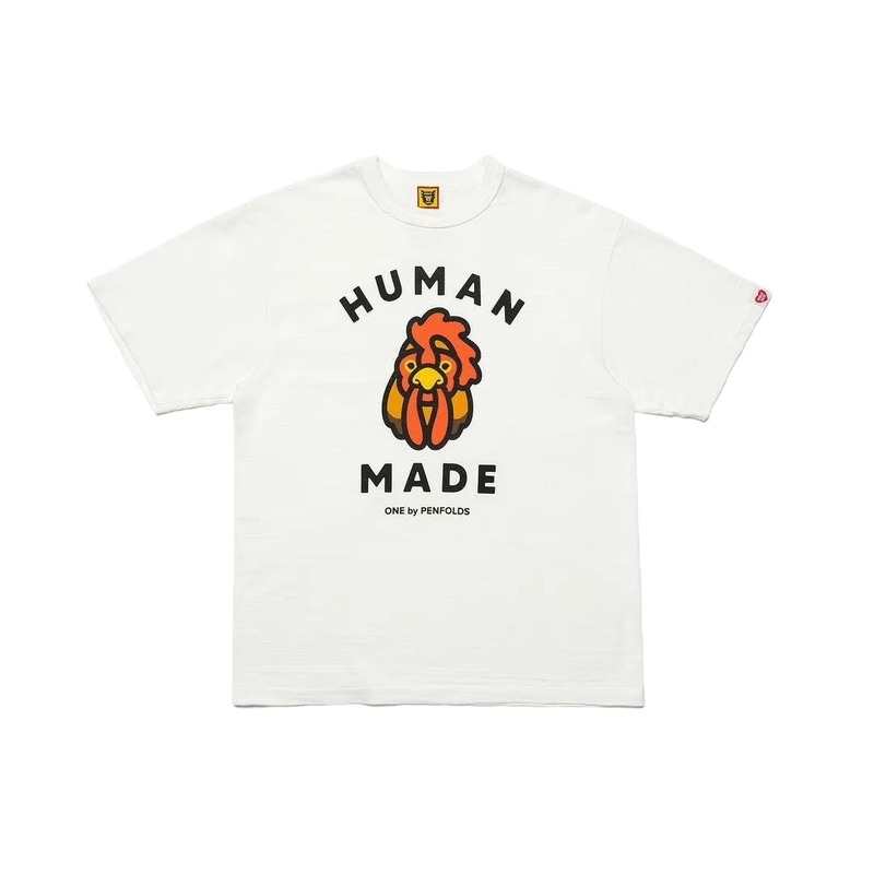 HUMAN MADE x Le Coq Sportif Co-branded Japanese Streetwear White T-Shirt