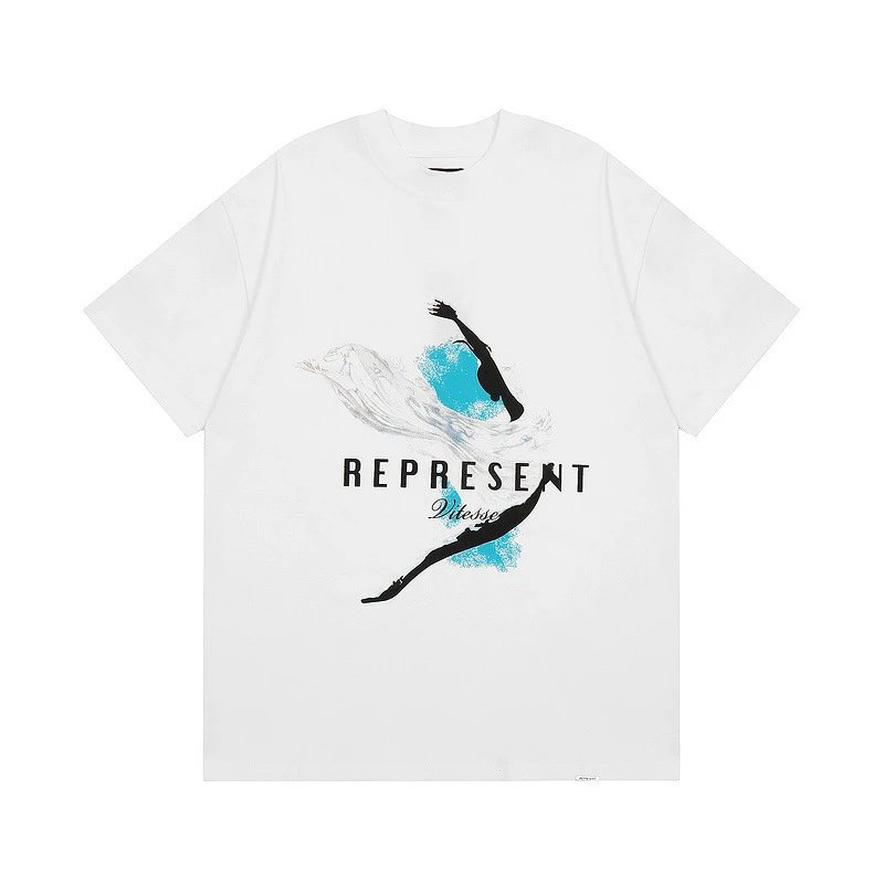 Represent White Style 826 Owners Club T-Shirt Poolside Style Logo