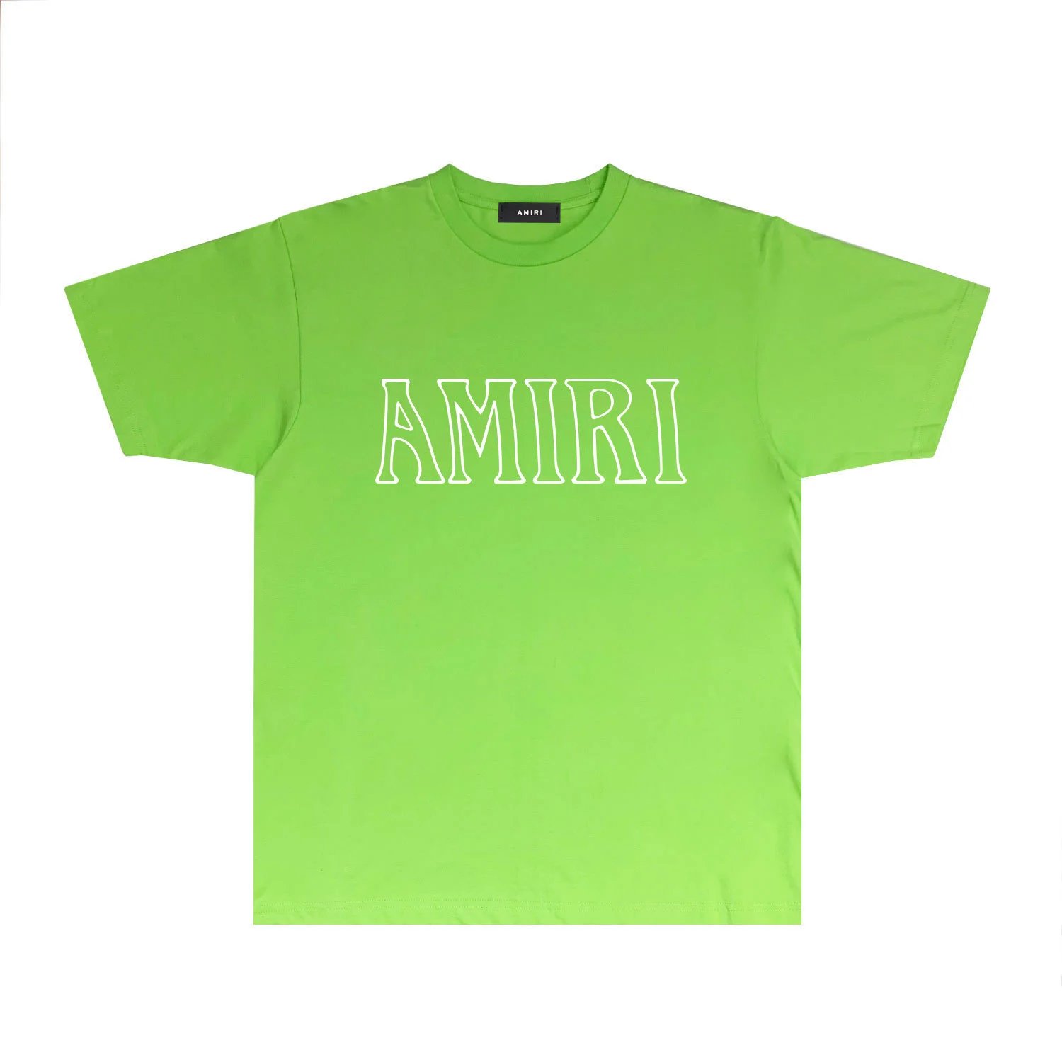 AMIRI Letter Style Fluorescent Green T-Shirt