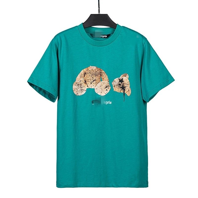 Palm Angels Summer Bear graphic T-shirt White Colorful Bear with Bold Graphic