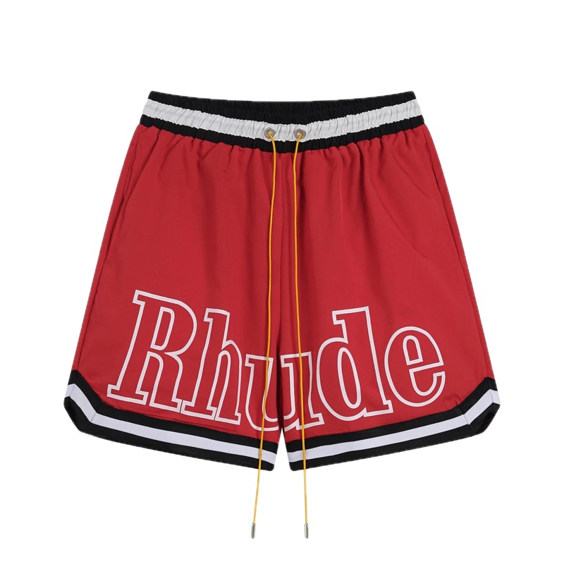 RHUDE sporty red shorts