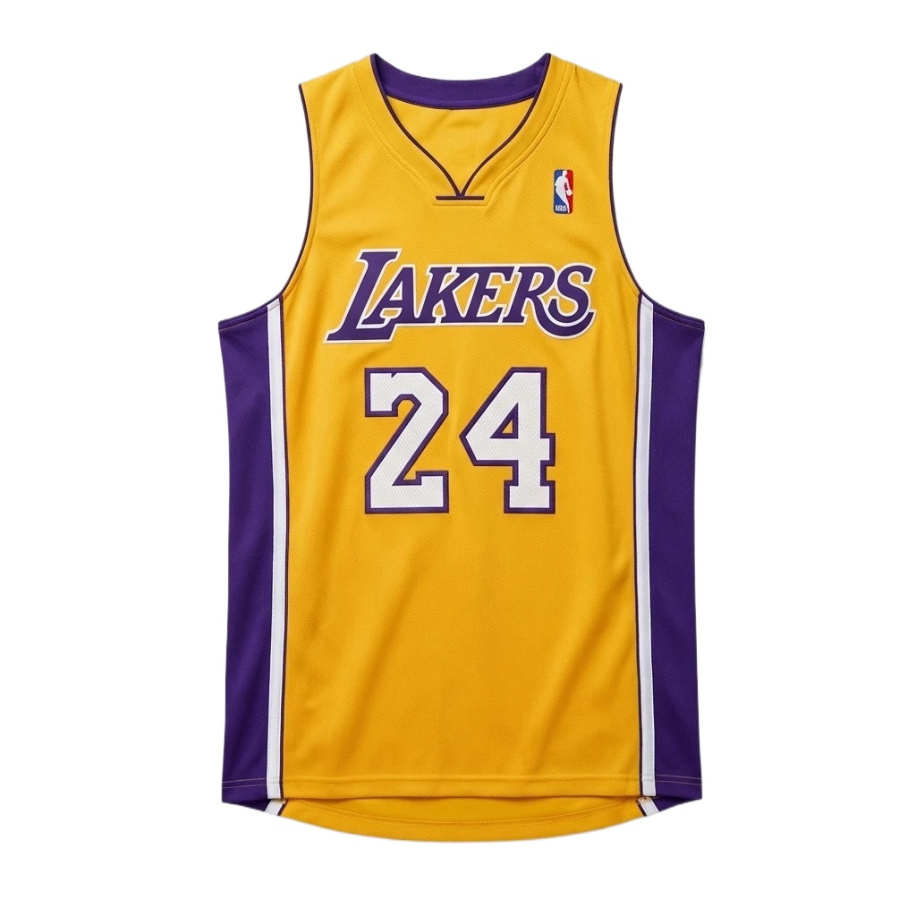 The No. 24 yellow jersey of the Los Angeles Lakers.