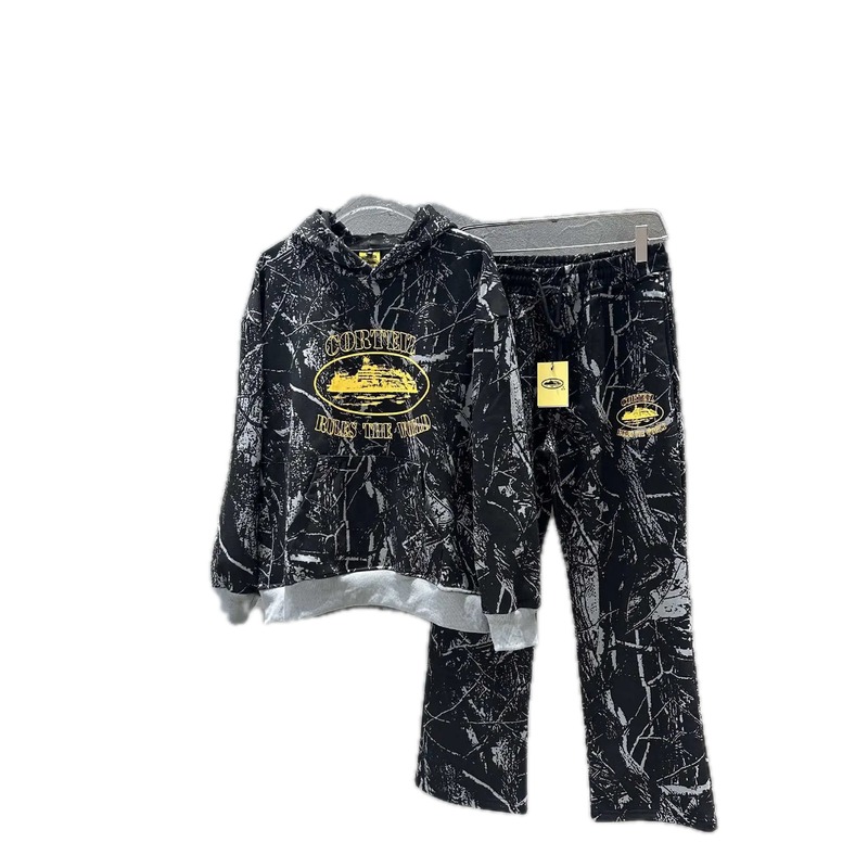 Corteiz Graffiti Style Black and Grey Suit