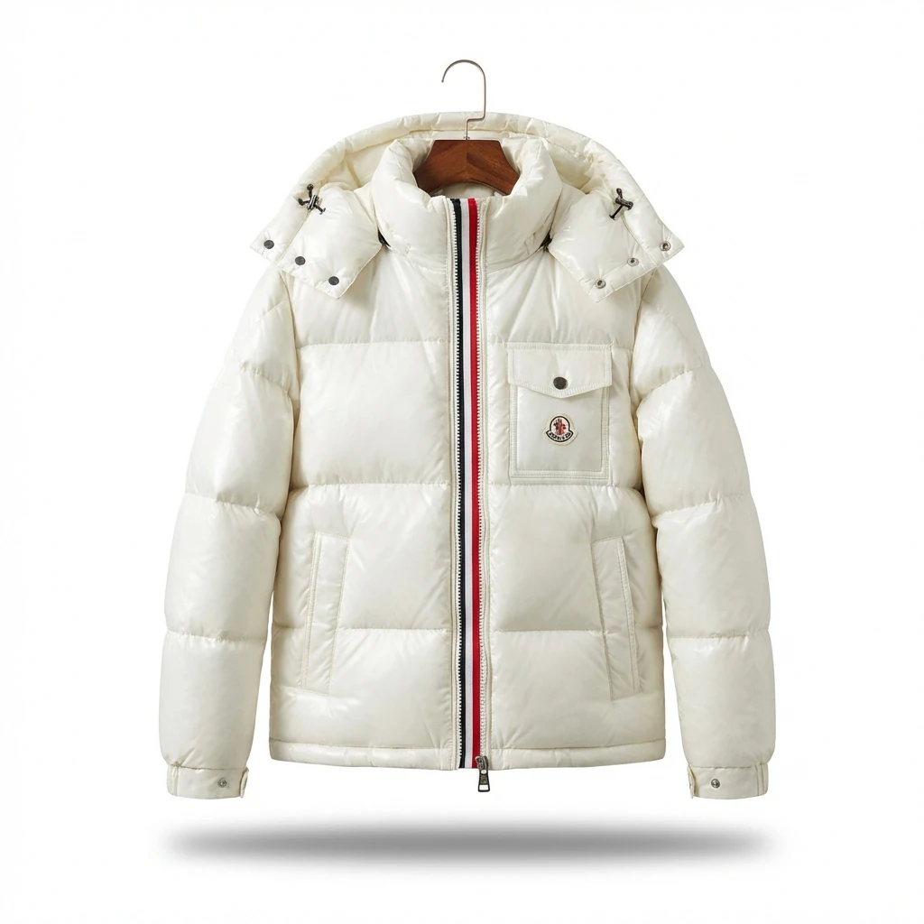 Moncler classic style fashionable white down jacket