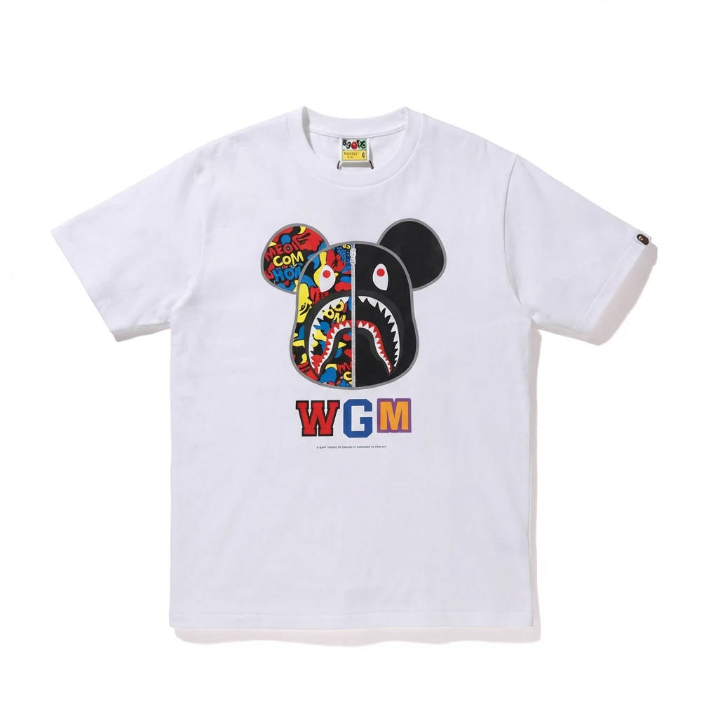 Bape Mickey Mouse Co-branded White T-shirt