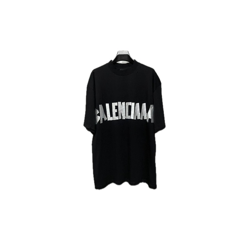 Balenciaga letter-style black T-shirt