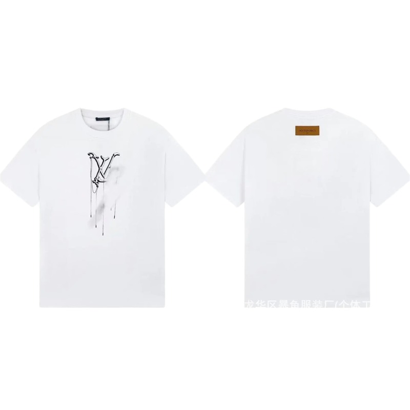 Louis Vuitton Graffiti Trend Style White Short-sleeve T-shirt