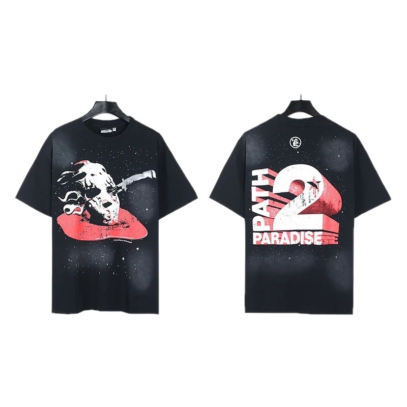 Hellstar Killer Print Street Style Black & Red T-Shirt